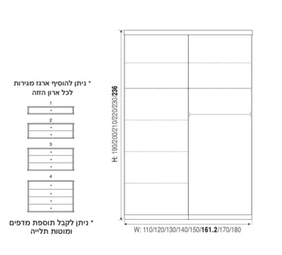 ארון הזזה אופיר